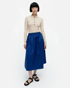 Garrel Solid Cotton Poplin Skirt