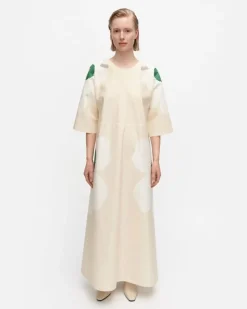 Kaiku Heijastus Unikko Cotton Linen Dress