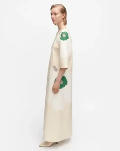 Kaiku Heijastus Unikko Cotton Linen Dress