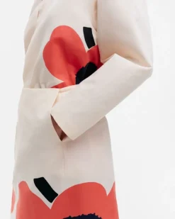 Kaksi Heijastus Unikko Cotton Linen Skirt