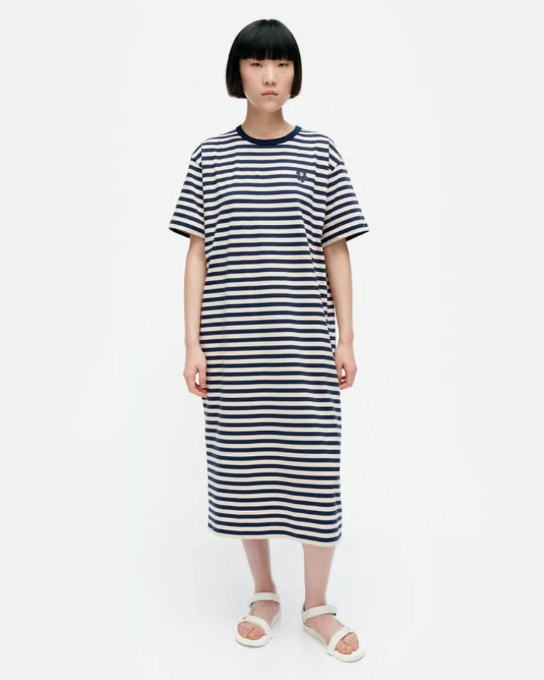 Kioski Tasaraita Oversized Jersey Dress