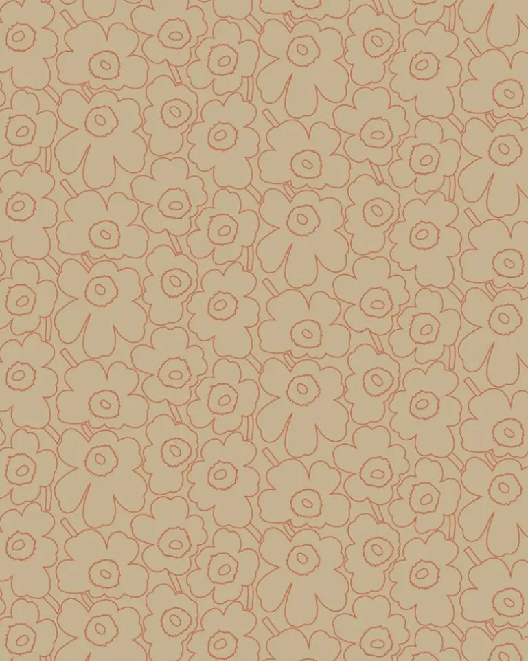 Pieni Piirto Unikko Cotton-Linen Fabric