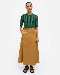 Raate Solid Cotton Wrap Skirt